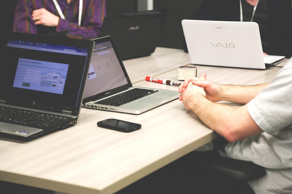 A video call with a distributed team